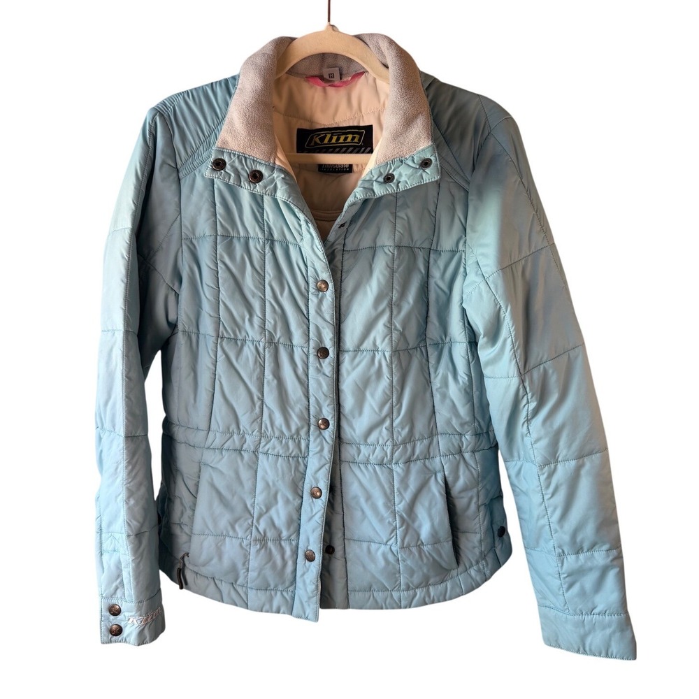 Klim Waverly Quilted Jacket Womens Medium Light Blue Thinsulate Insulated